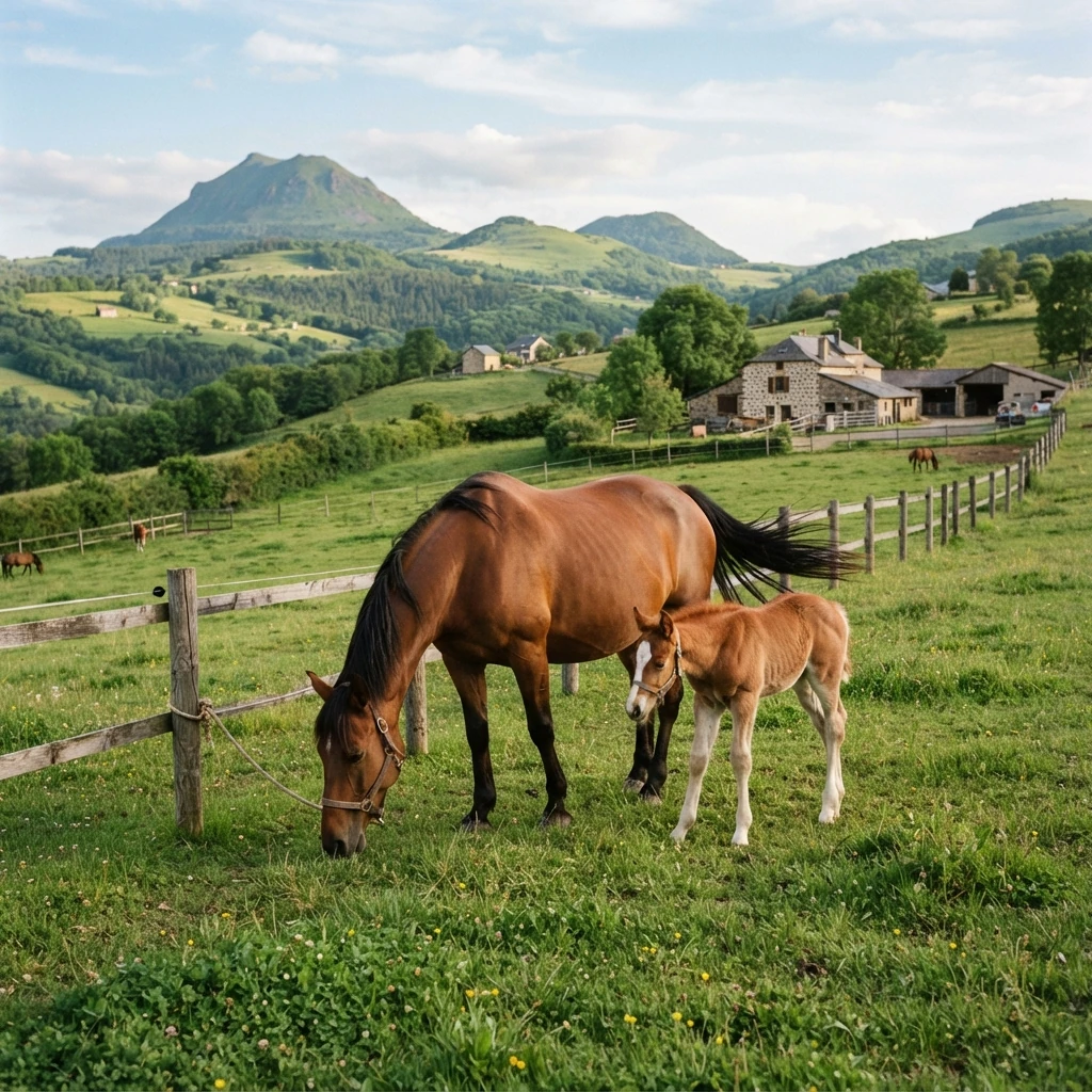 Élevage de chevaux au LE PIED A L ETRIER, Saint-Ilpize